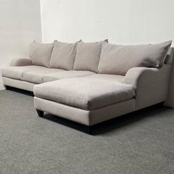 Made in USA 2-Piece L-Shaped Sectional Couch w/ Right Chaise | Deep Cleaned | Delivery Available