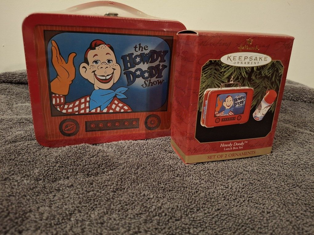The Howdy Doody Show Mini Lunchbox Unopened And A Mini Lunchbox Ornaments In Box