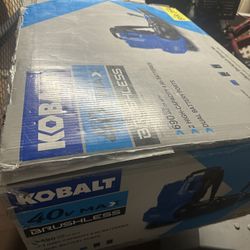 Kobalt Electric Blower and mower combo come with two batteries and charger