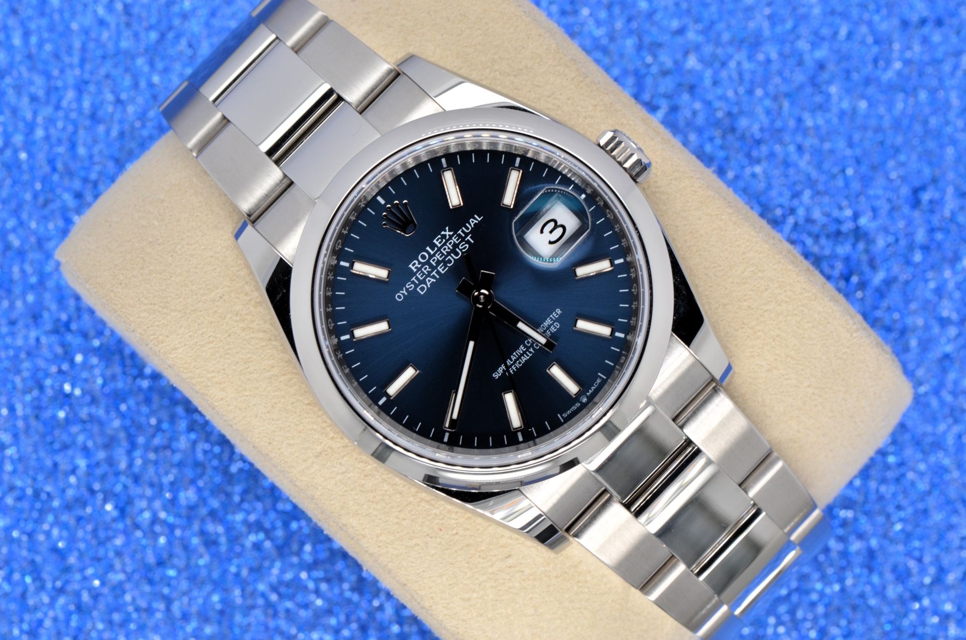 2022 Rolex Datejust 36 Blue Dial 126200 Full Set Watch for Sale in