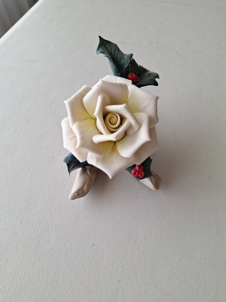 Capodimonte Porcelain Floral Sculpture