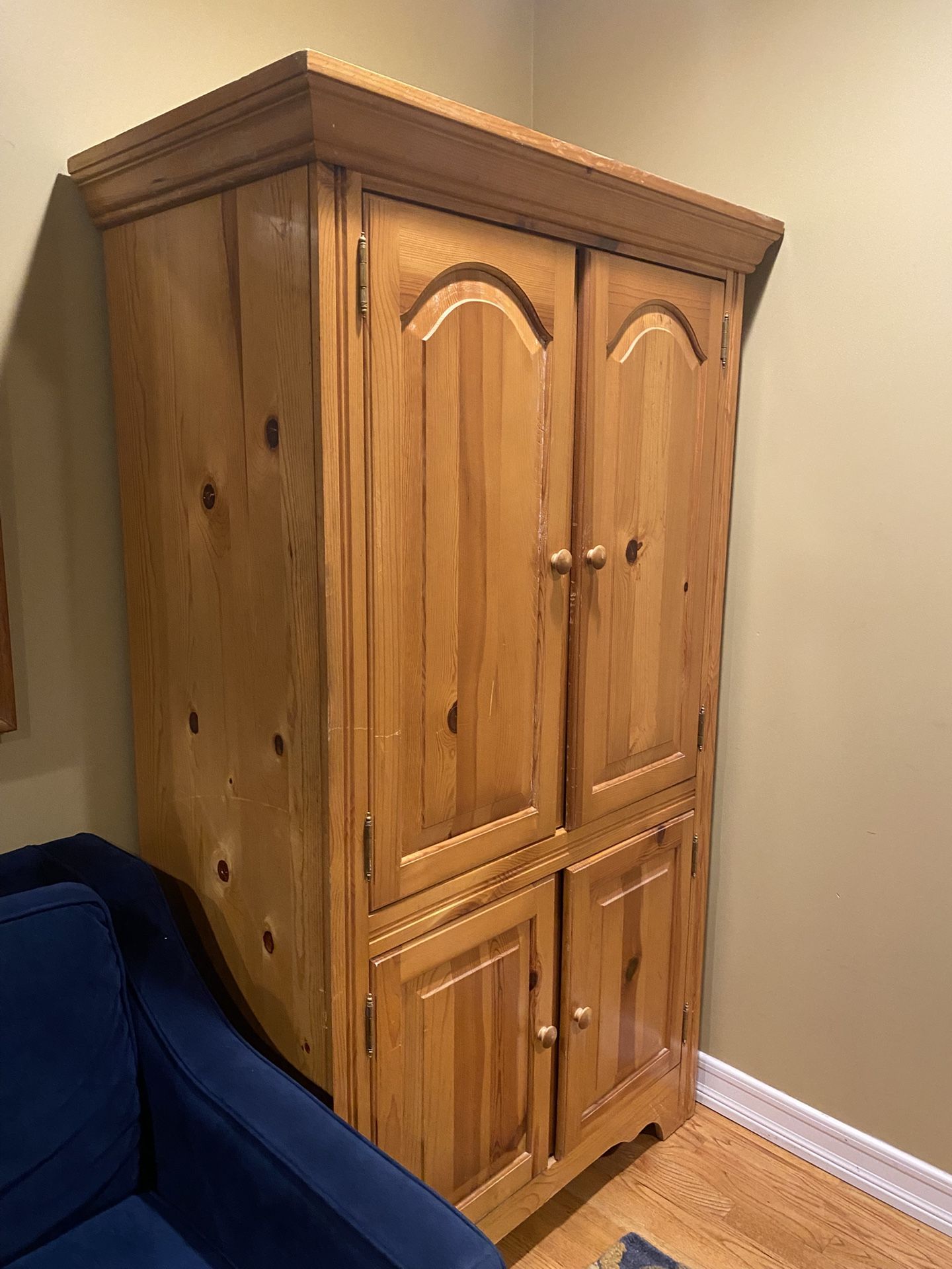 Solid Pine Media Cabinet