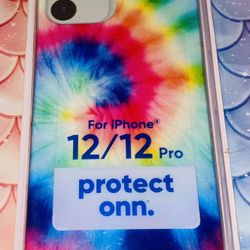 💕🌈🔵IPHONE📱12/12 PRO BRIGHT🌟✨TIE DYE🟢🌈🟣COLORED PHONE📱CASE