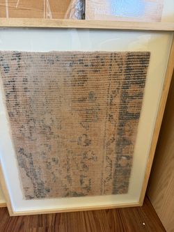Set of 2 Framed Boho Textile Wall Art – Natural Wood Frames