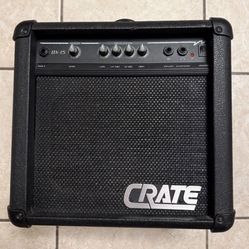 Crate BX-15 Guitar Amplifier Electric Bass Amp Combo Practice Black Loud Gain