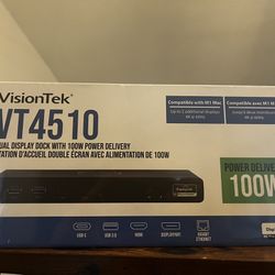 VT4510 Dual 4K Display Docking Station with 100W Power Delivery – 901484