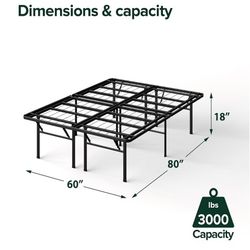 Zinus Premium SmartBase 4 Extra Inches high for Under-bed Storage/Mattress Foundation/Platform Bed Frame/Box Spring Replacement/Quiet Noise-Free, Quee