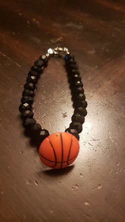 Black basketball bracelet