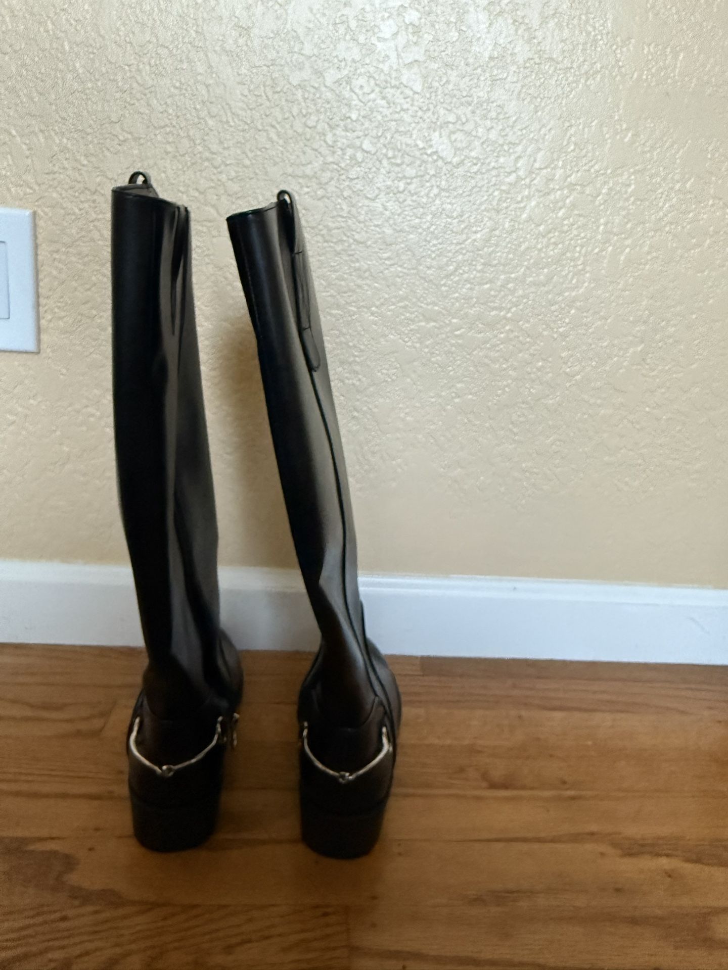 NWT Black Sam And Libby Black Riding Boots With Bit