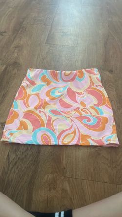Cotton on pink and orange skirt xs