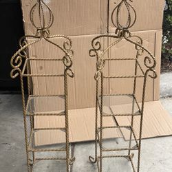 Glass & Iron Decorative Shelves