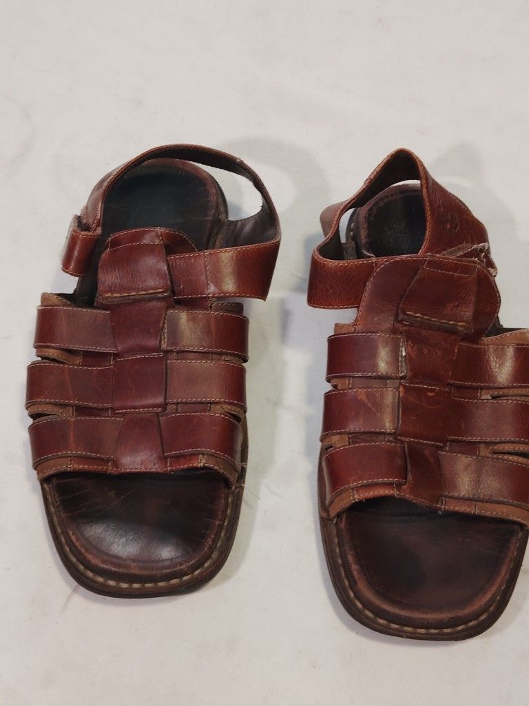 Timberland Sandals Genuine Leather Size 9 1/2 Men's 