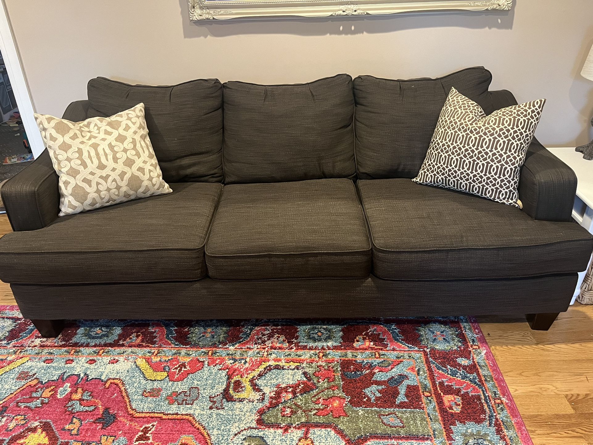 Brown Tweed Couch
