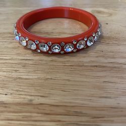 Red & Reinstone Bangle Bracelet 