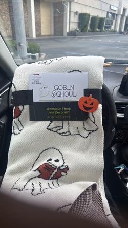 Ghost reading book Blanket