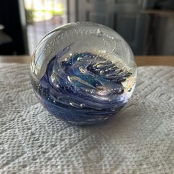 Hand blown decorative “paper weight”
