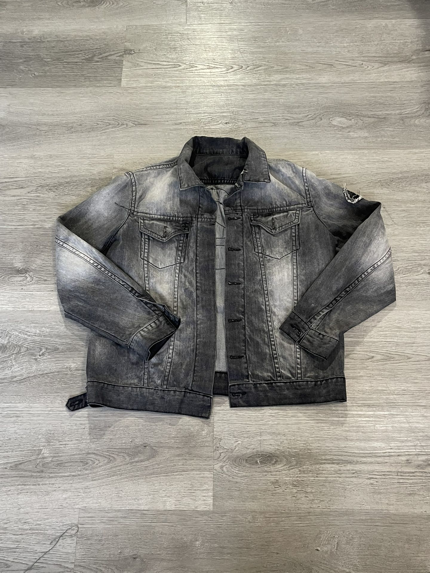 vintage robin jeans Los Angeles dark grey wash jean jacket