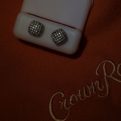 Square VVS1 Moissanite Diamond Earrings 200$ Or Best Offer 