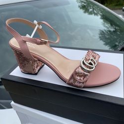 Sale!!! Gucci GG Marmont Mid-heeled Sandal Size 9.5/10W