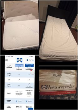 CAMA TWIN SEMI NUEMA MARCA MALM + SEALY COLCHON SEMI NUEVO