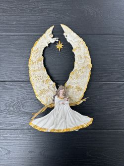 Thomas Kinkade, Bradford Exchange Limited Edition Numbered Angel with Baby, Nativity Figurine