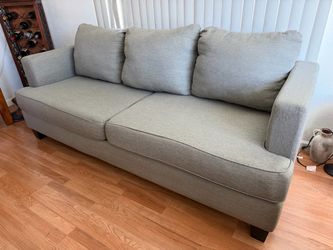 Living spaces gray sofa/ Available!
