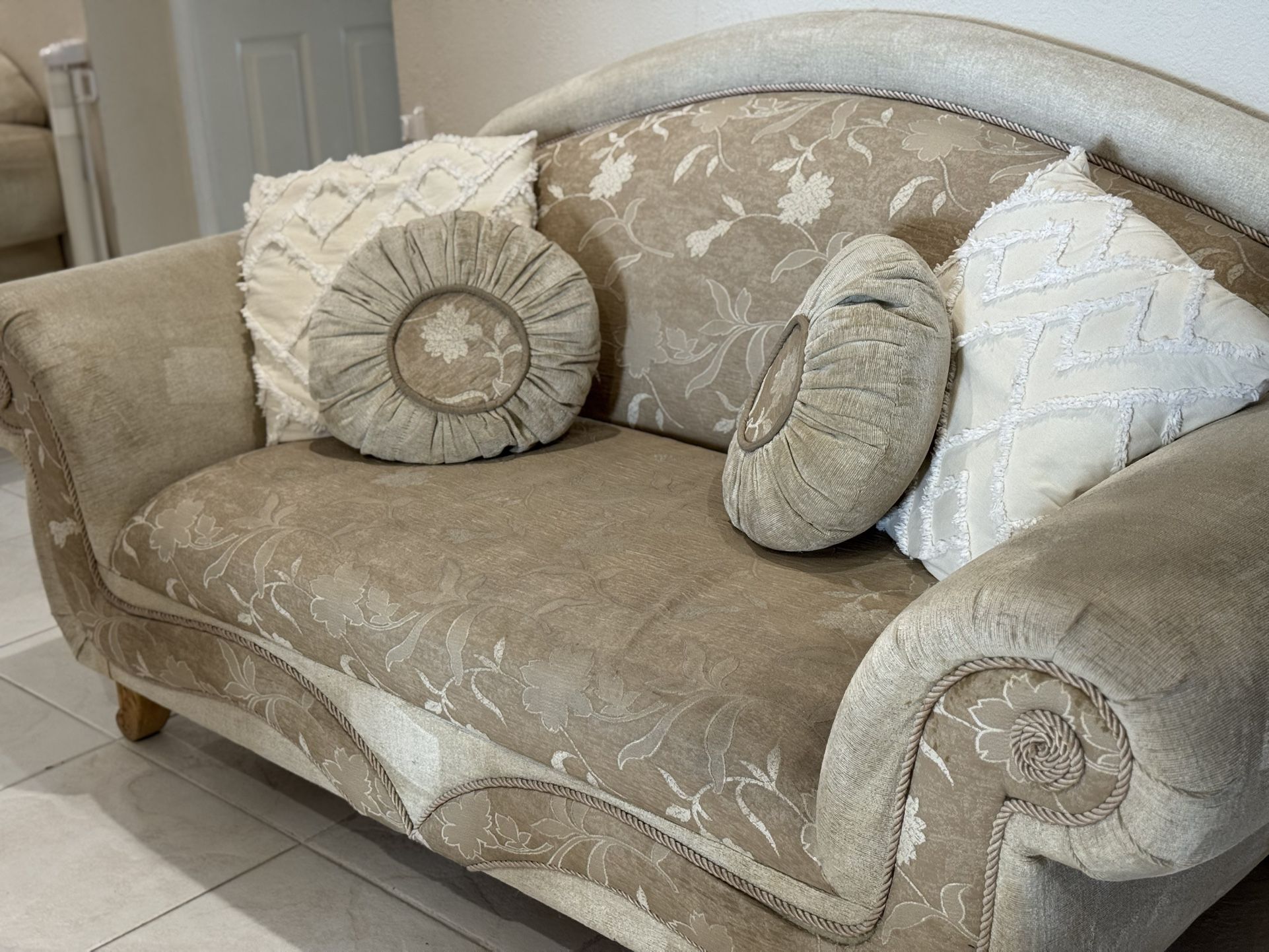 Elegant Beige Sofa Set (4- Piece) – Great Condition