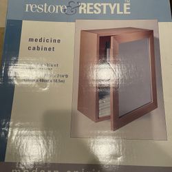 NEW & UNUSED Wood Medicine Cabinet with Mirror