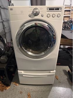 LG Washer and Dryer with Pedestal Drawers
