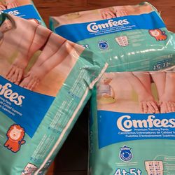 4 packs Comfees Training Pants for Boys, 4T-5T, over 38 lbs, 19 Count