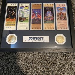 Dallas Cowboys Super Bowl Tickets Frame
