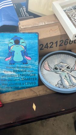 Clock and bedroom sign