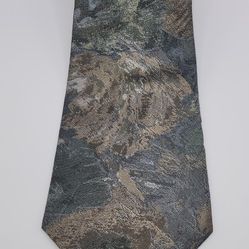 55x4 Couture By Bella Nova Italian Silk Grey Blue Brown Pattern