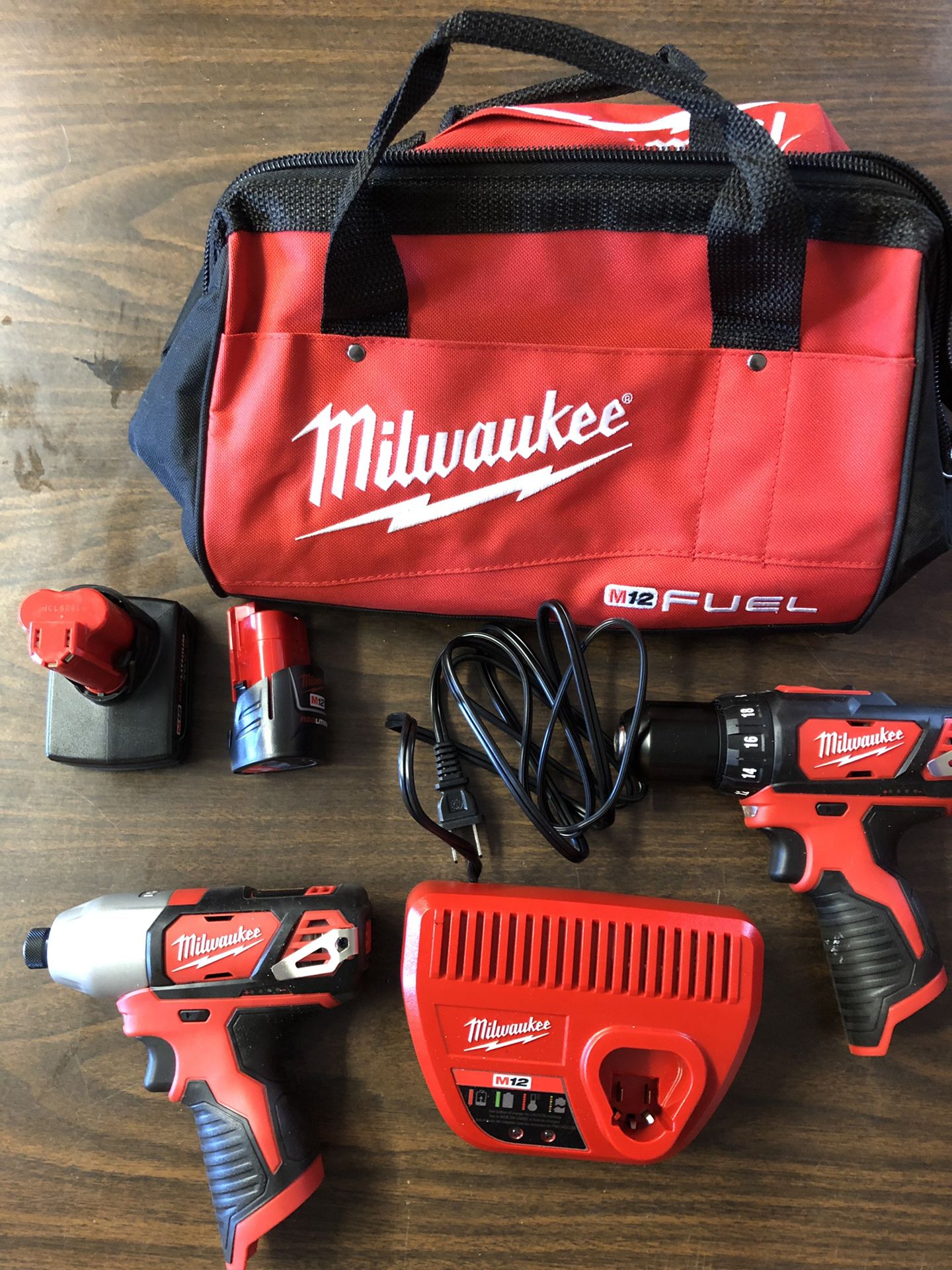 Milwaukee drill and impact drill