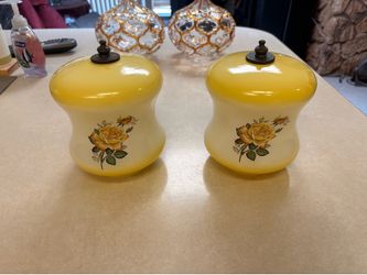 Vintage Mid Century Mushroom Glass Light Shade (Pair)