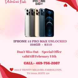 iPhone 12 Pro Max Desbloqueado disponible en la oferta especial de la semana de San Valentín.🥳💕