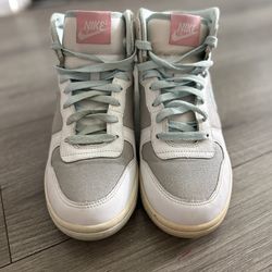 Nike High Top Sneakers Gray White Light Blue Pink 345578-143 2009 unisex