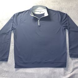 Peter Millar Quarter 1/4 Zip Size Extra Large XL Blue Navy