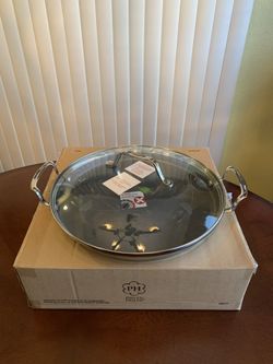 Princess House Heritage Stainless Steel Healthy Cookware 13” Round Griddle (Culinario Series #6977)***New*** (Sartén Para Azar, Plancha)