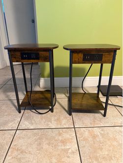 2 Nightstands w/ USB ports and sockets