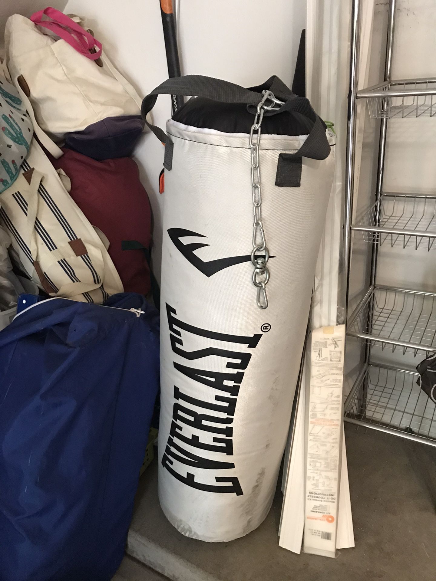 Punching bag with heavy duty stand