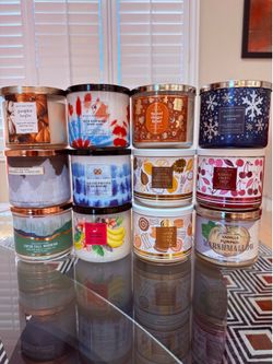 Bath & body Works and White barn 12- 3 wick candles Bath & body Works and White barn