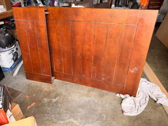 Bar height wood table with one bench & 4 chairs