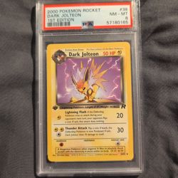Dark Jolteon Graded Pokemon Card. PSA 8
