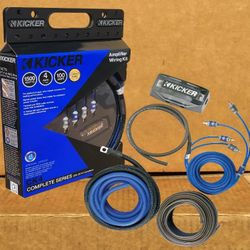 Kicker 1500 Watts Amplifier Wiring Kit Copper 4 Guage RCA Power & Ground Wire Fuse CK4 🚨 Payment Options Available 🚨 No Credit Needed 🚨