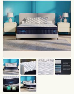 NUBBA 14' FULL SIZE ELITE LUXURY HYBRID MATTRESS - MEDIUM FIRM - White