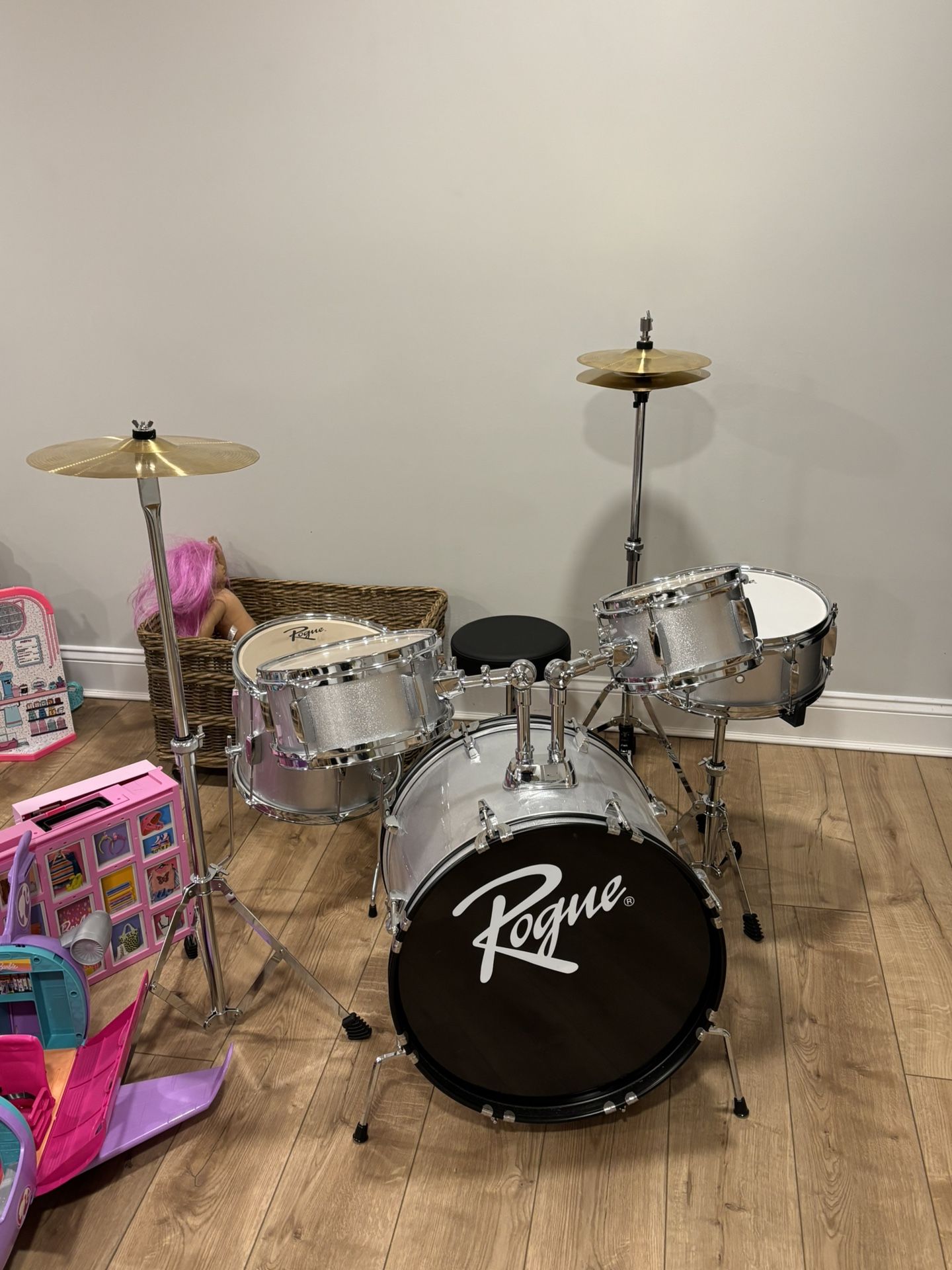 Rogue Junior Kicker 5-Piece Drum Set Regular Black