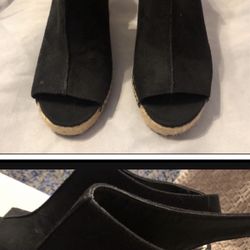 Black wedge Sandal 6.5