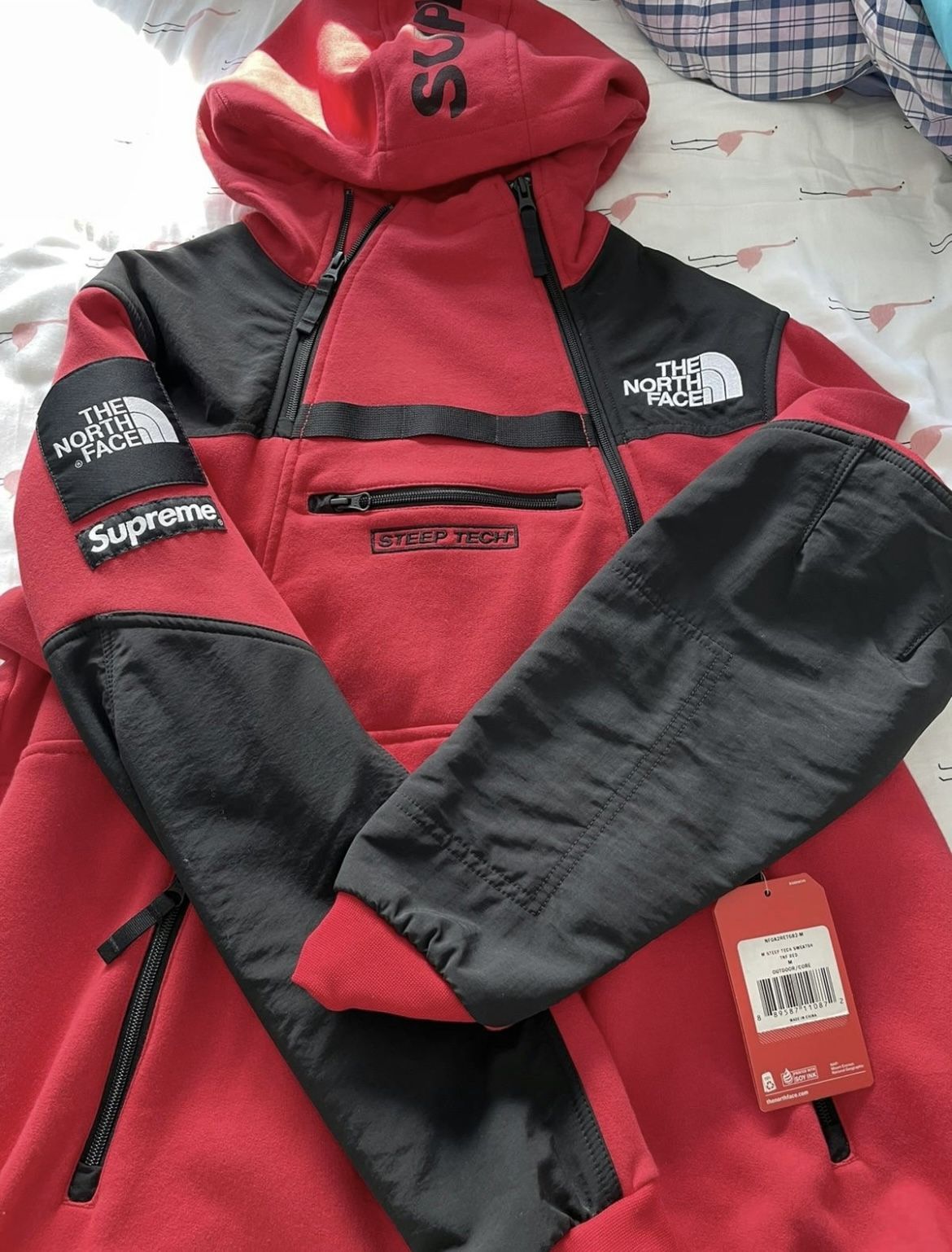 Supreme X The North Face Tnf Steep Tech Hooded Sweatshirt