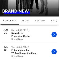 Brand New concert Tickets For 7/7